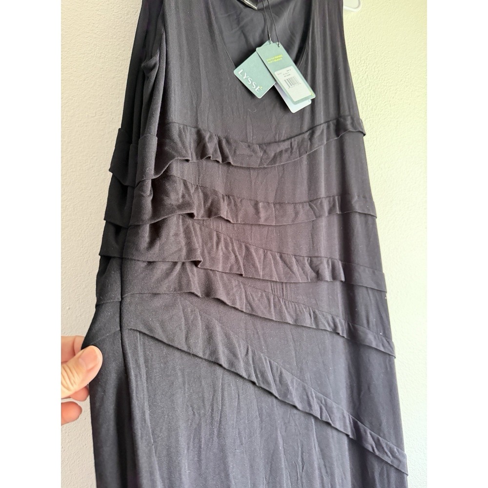Lysse Modal Ruffle Layered Maxi Dress Black X-Large - Picture 5 of 10